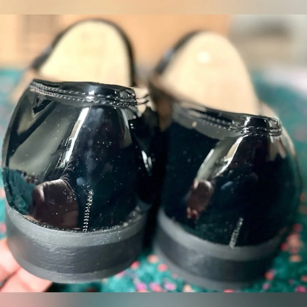 Calvin Klein Bernard Patent Leather Loafers NWT Black Slip-On Size 10 Wide